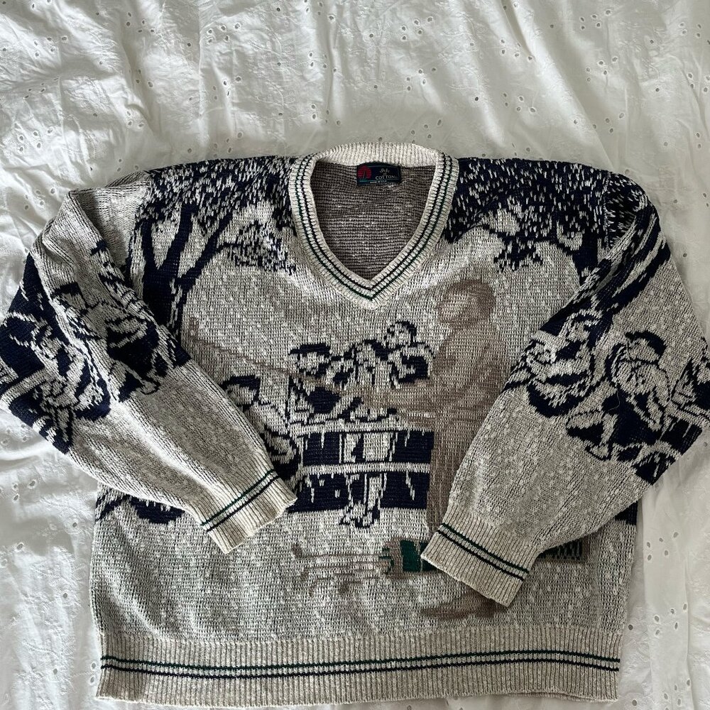 Vintage Isle of Cotton Golf Knit Sweater